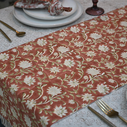 As Sen Red Cotton Table Runner