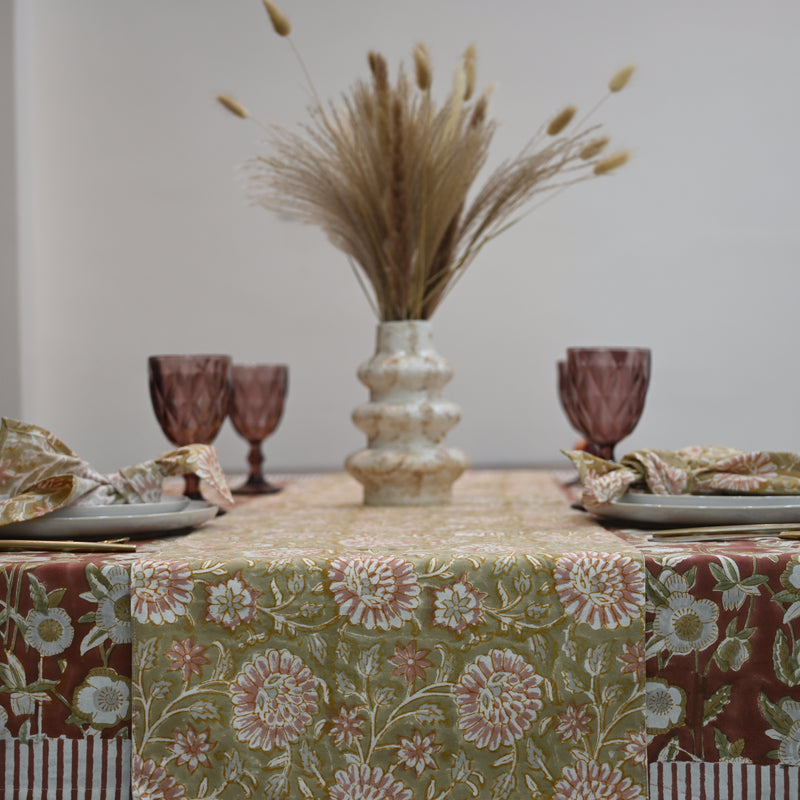 Aroiv Ivory Cotton Table Runner