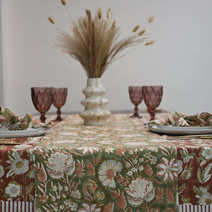 Nalev Terracotta Cotton Table Runner