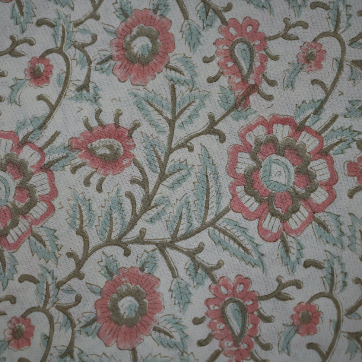 Nexoa Dusty Rose Cotton Tablecloth - Two Border