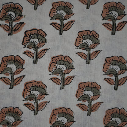 Rotceh  Peach  Cotton Tablecloth - Single Border