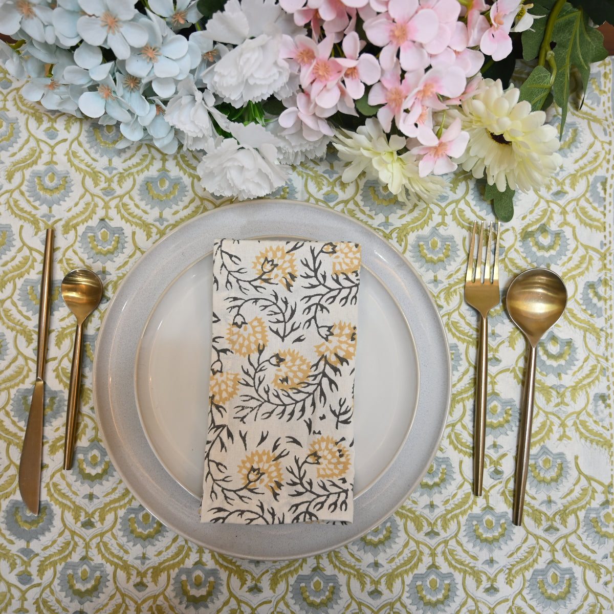 Jasper Floral Booti Dinner Napkin
