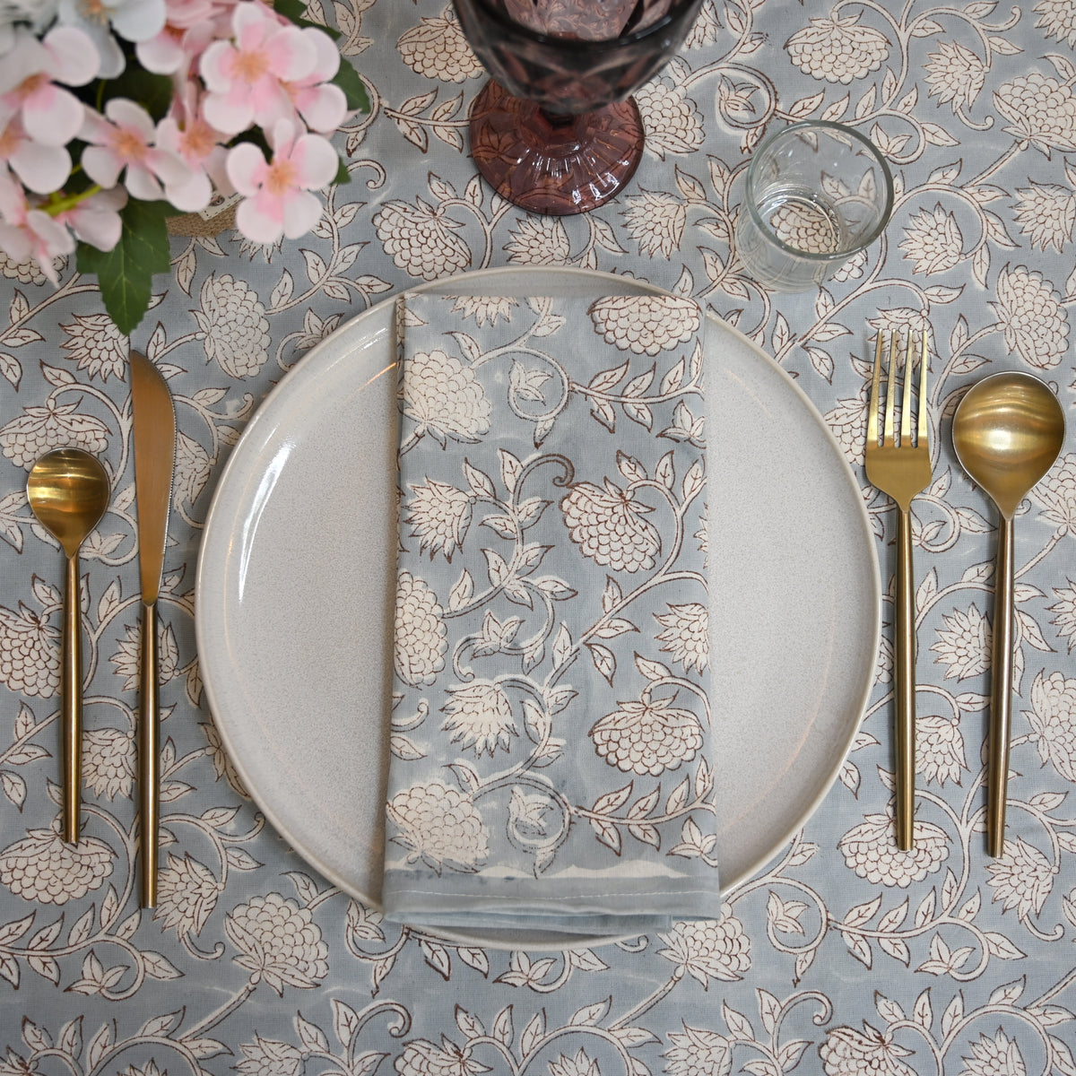 Dylan Floral Motif Dinner Napkin