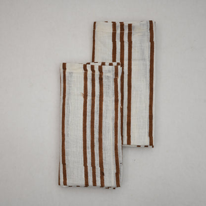 Camden Striped Linen Dinner Napkin