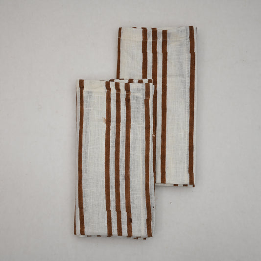 Camden Striped Linen Dinner Napkin