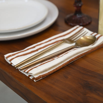 Camden Striped Linen Dinner Napkin