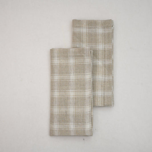 Elliott Checked Linen Dinner Napkin