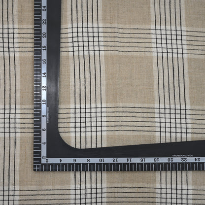 Emmett Checked Linen Dinner Napkin