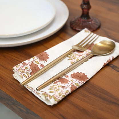 Graham Floral Booti Linen Dinner Napkin