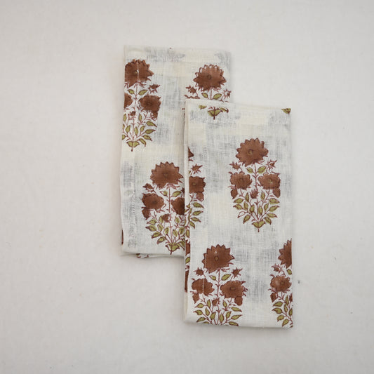 Graham Floral Booti Linen Dinner Napkin