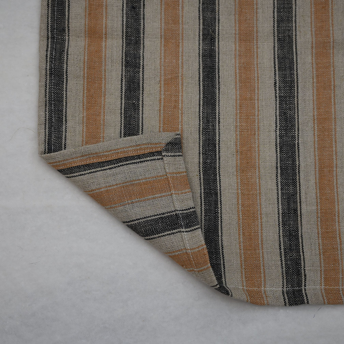 Micah Checked Linen Dinner Napkin