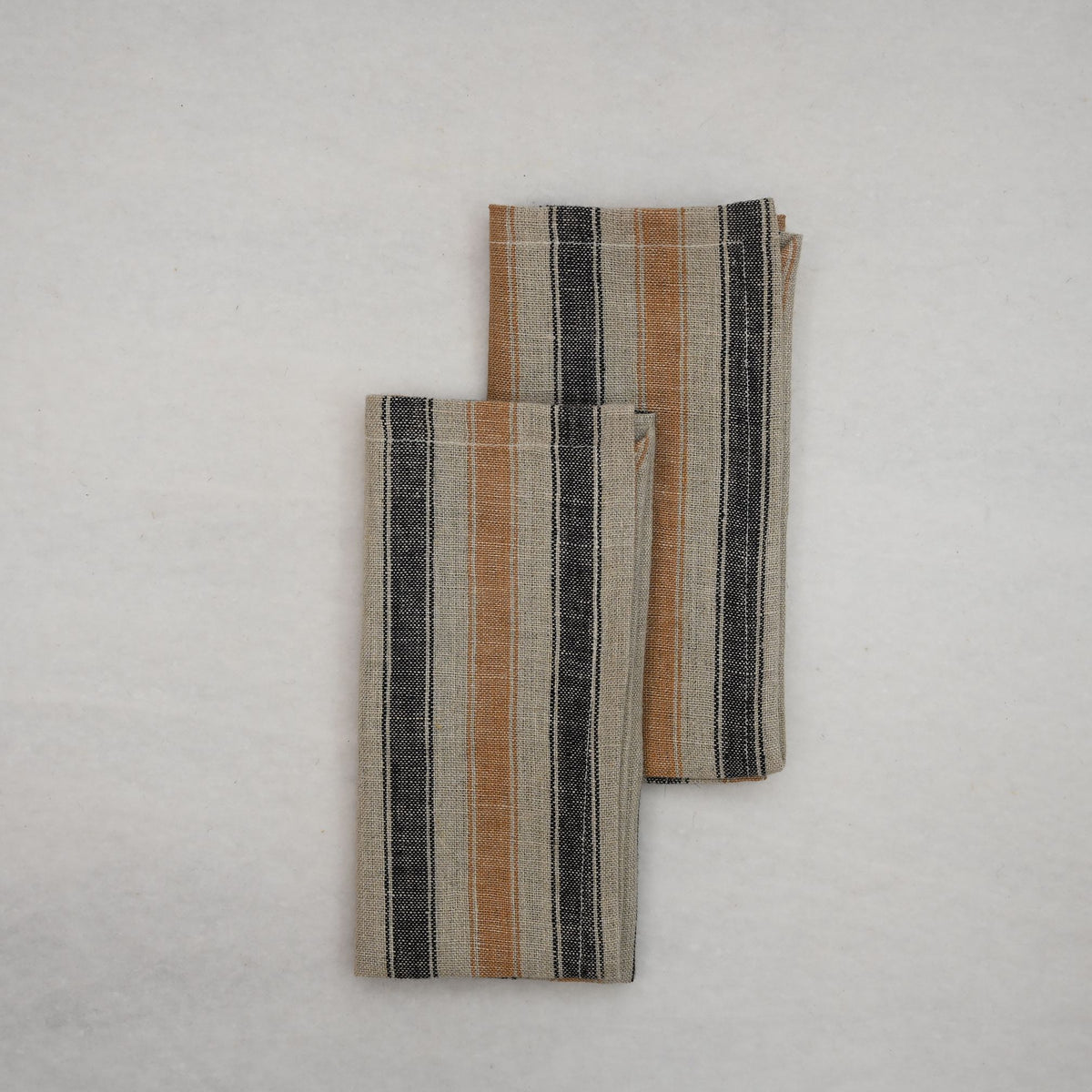 Micah Checked Linen Dinner Napkin