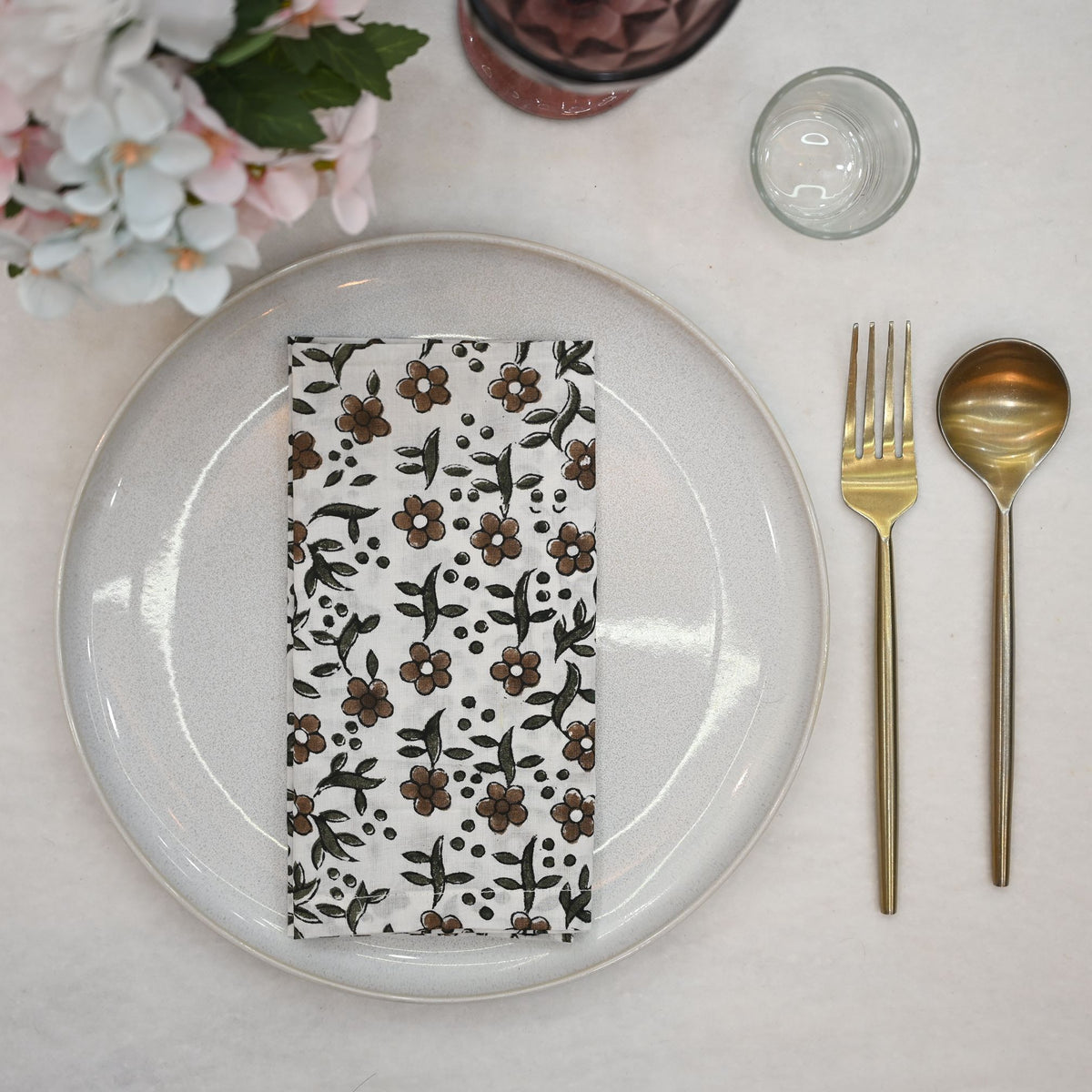 Alden Floral Cotton Dinner Napkin