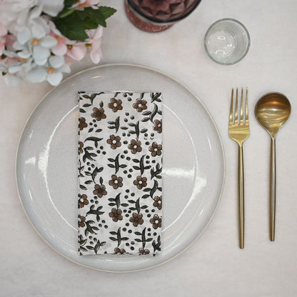Alden Floral Cotton Dinner Napkin