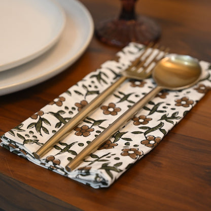 Alden Floral Cotton Dinner Napkin