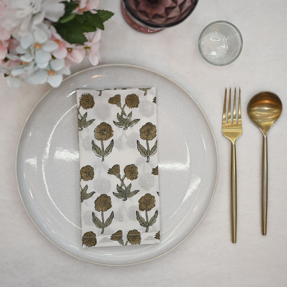 Alistair Floral Cotton Dinner Napkin