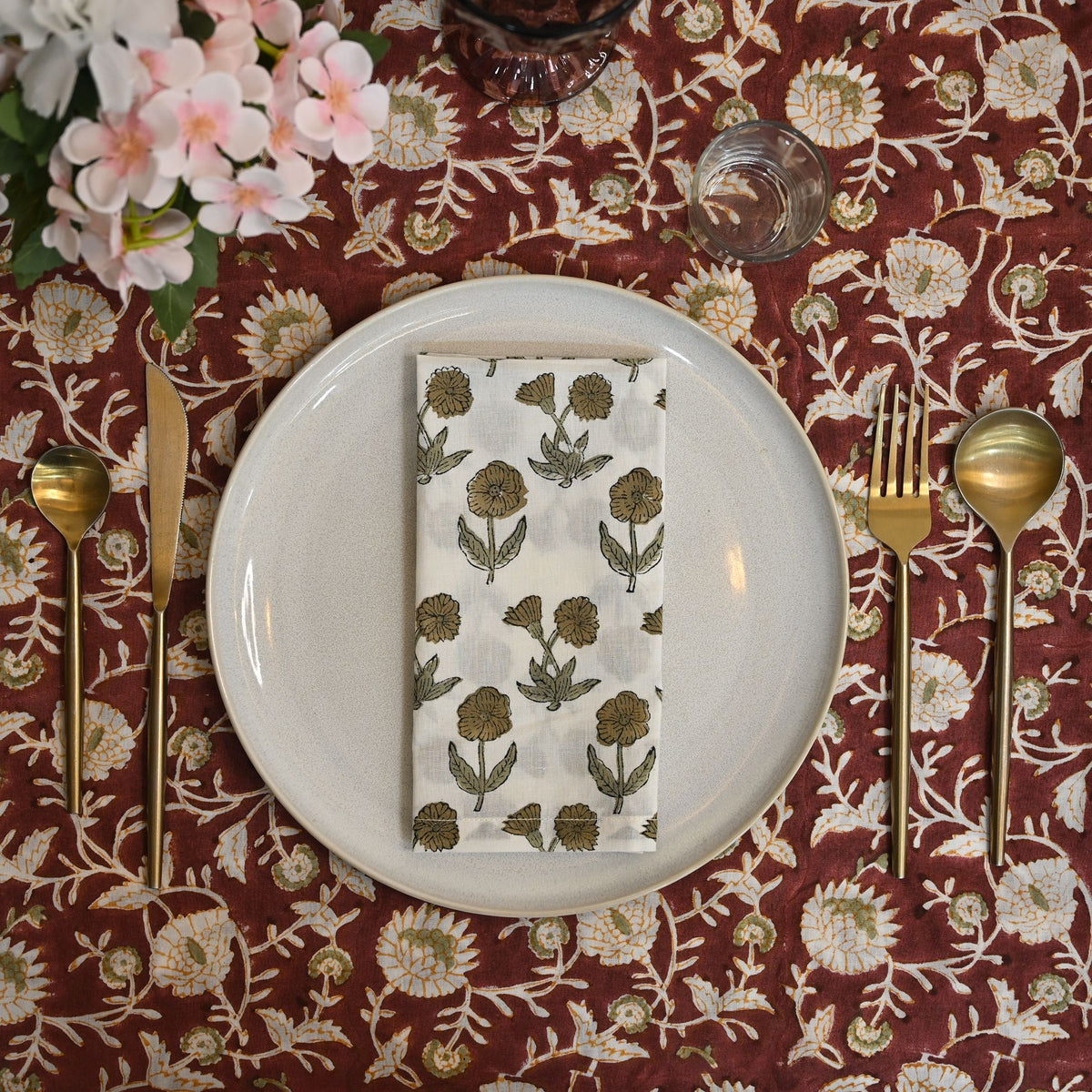 Alistair Floral Cotton Dinner Napkin