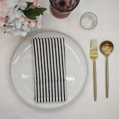 Anson Striped Cotton Dinner Napkin