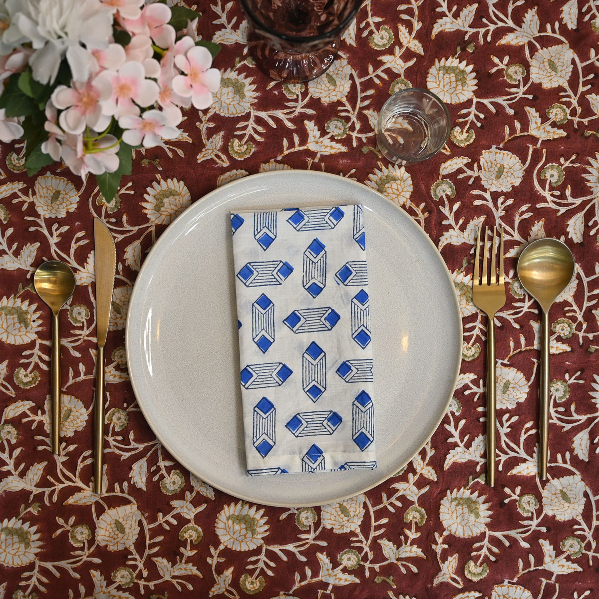 Astral Geometric Cotton Dinner Napkin
