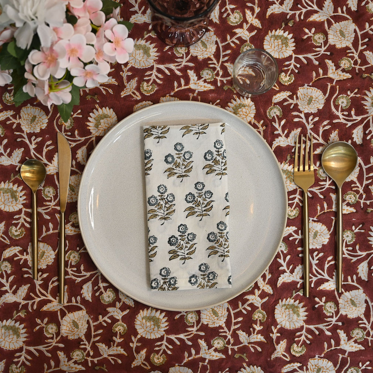 Audren Floral  Cotton Dinner Napkin