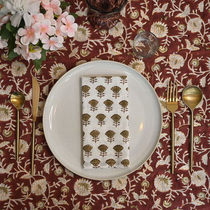 Avett Floral Cotton Dinner Napkin
