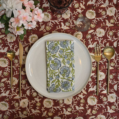 Bastien Floral Cotton Dinner Napkin