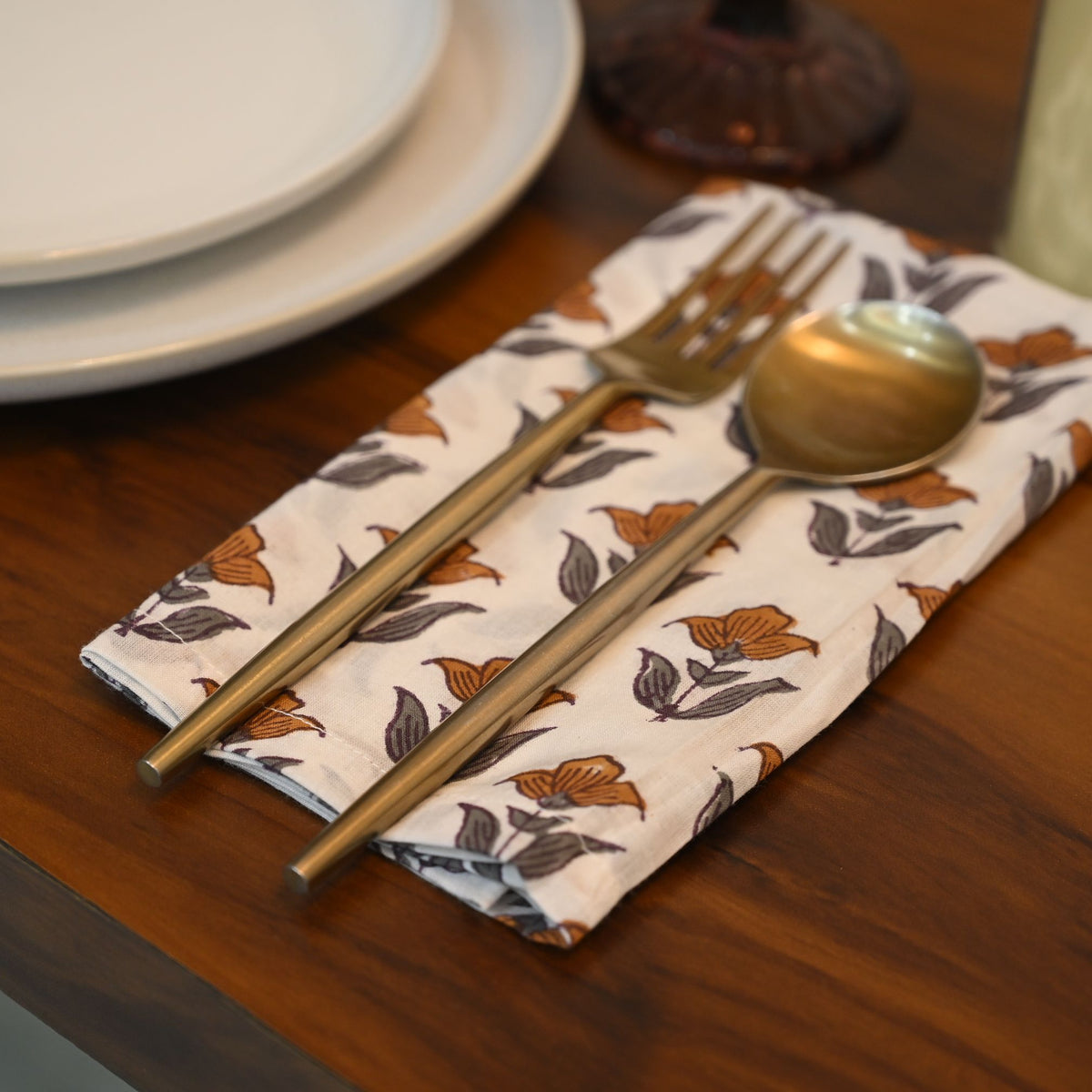 Blain Floral Cotton Dinner Napkin