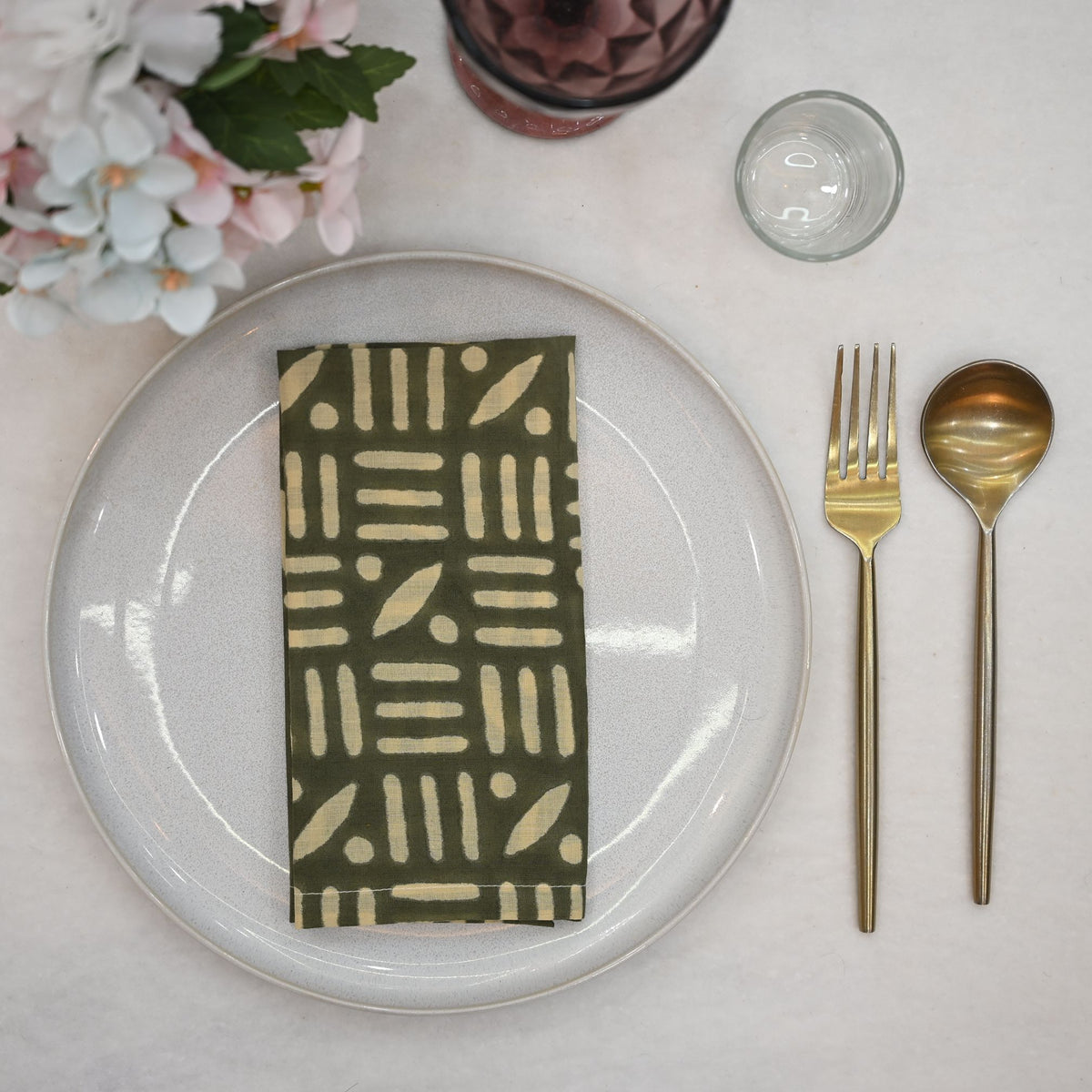 Brantley Geometric Cotton Dinner Napkin