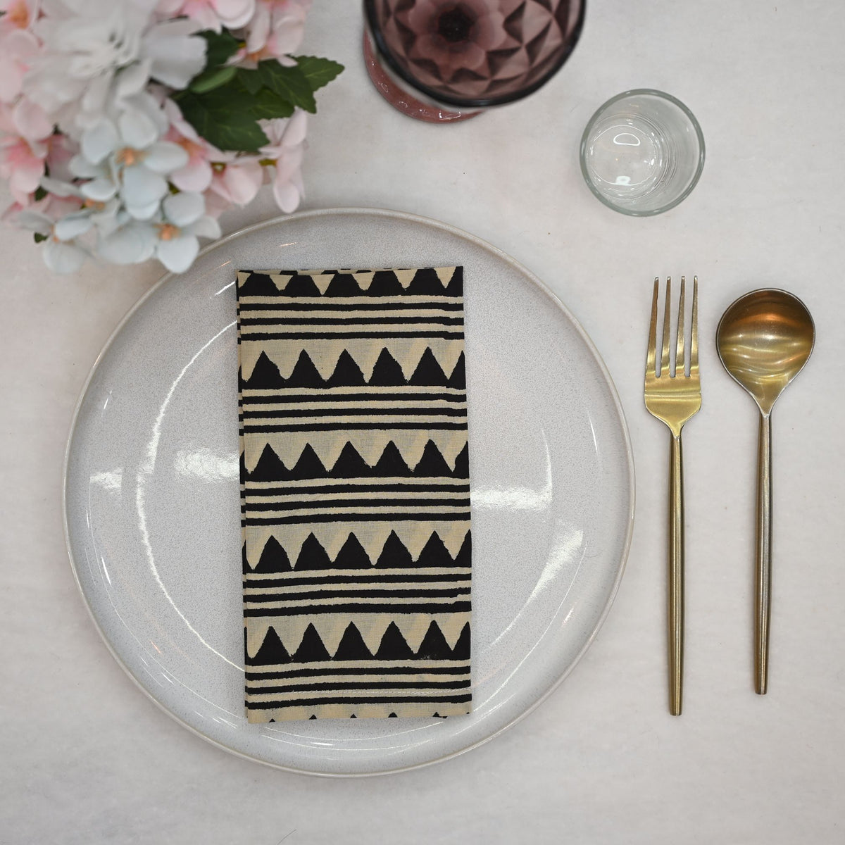 Bridger Geometric Cotton Dinner Napkin