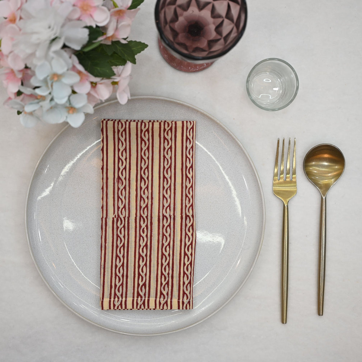 Briggs Geometric Cotton Dinner Napkin