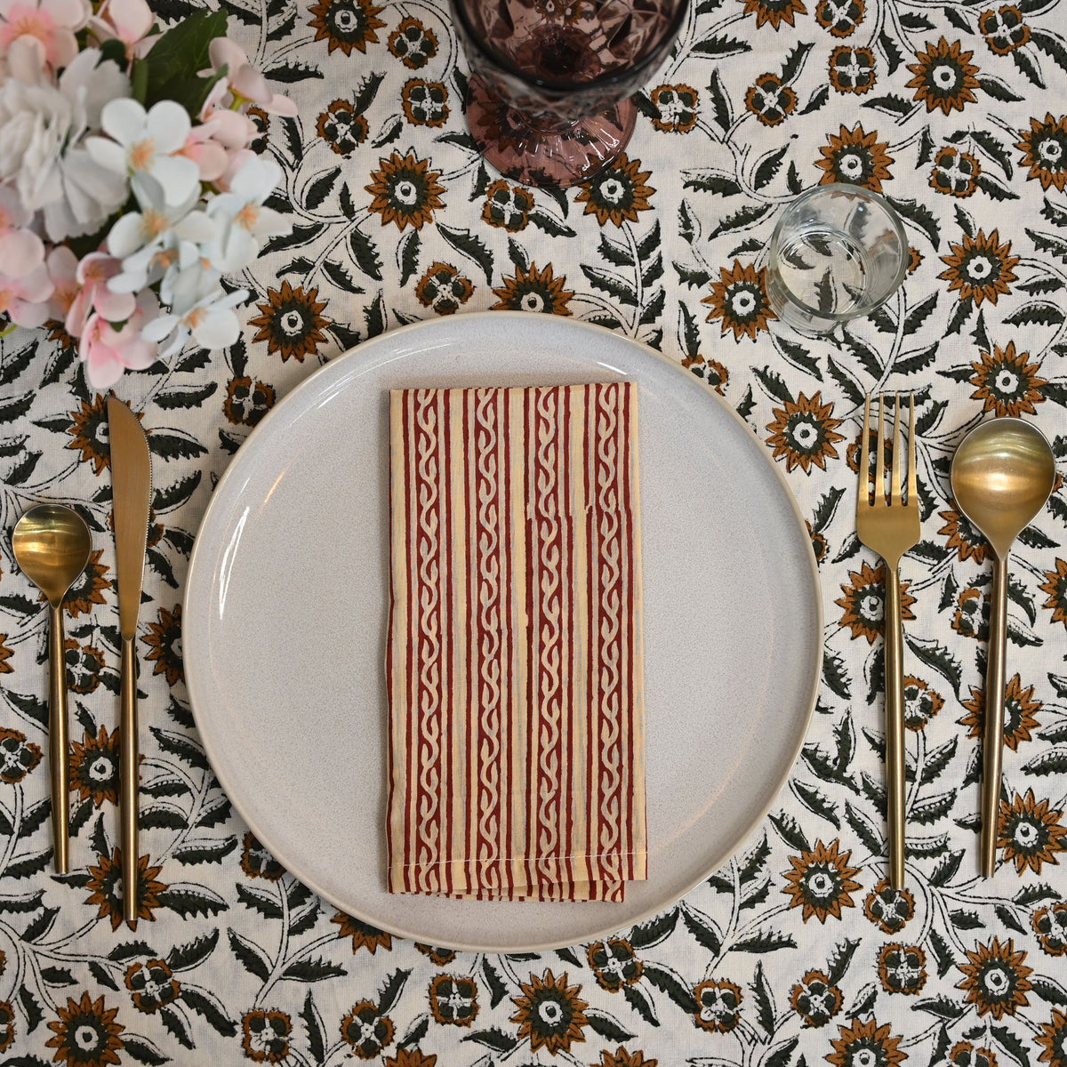 Briggs Geometric Cotton Dinner Napkin