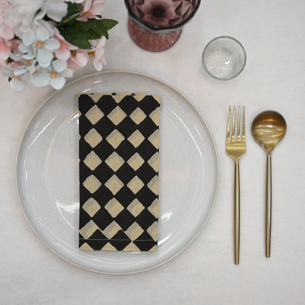 Canyon Geometric Cotton Dinner Napkin