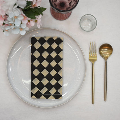 Canyon Geometric Cotton Dinner Napkin