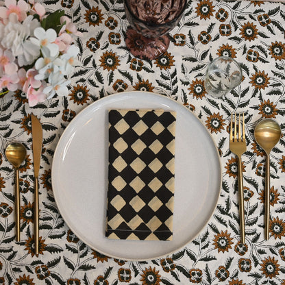 Canyon Geometric Cotton Dinner Napkin