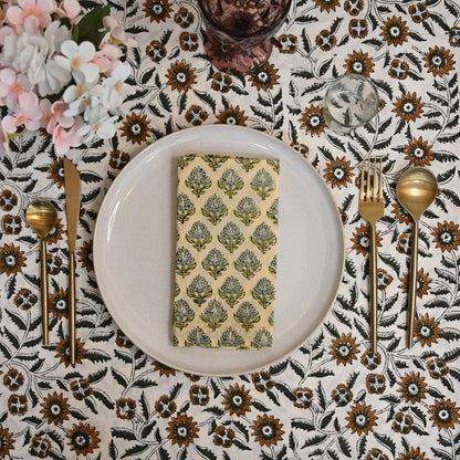 Cedric Floral Cotton Dinner Napkin
