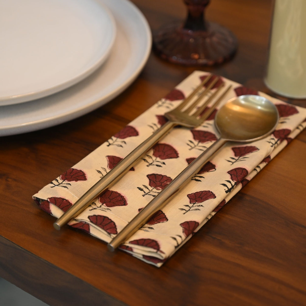 Colter Floral Cotton Dinner Napkin