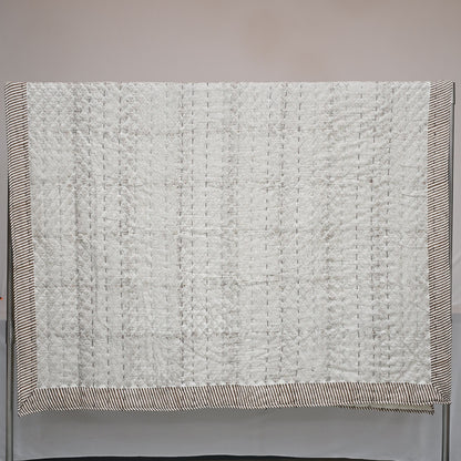 Evan Floral Hand Block Printed Quilt