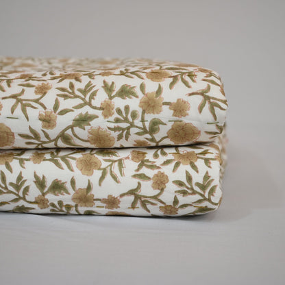 Charity Floral Hand Block Printed Quilt