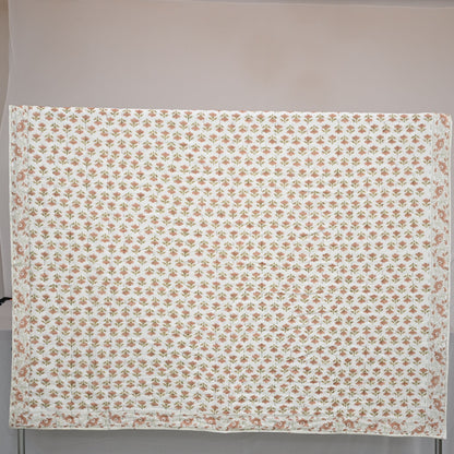 Collen Floral Hand Block Printed Quilt