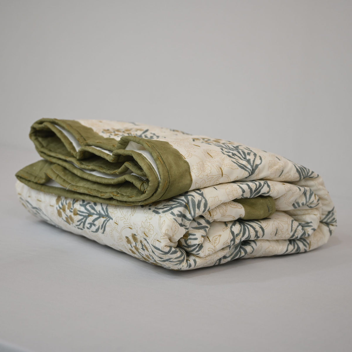 Cole Botanical Hand Block Printed Quilt