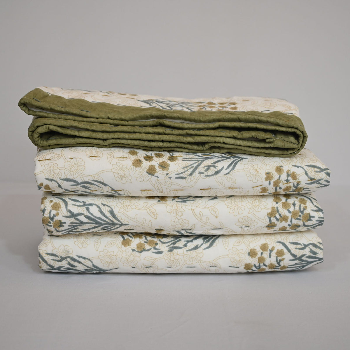 Cole Botanical Hand Block Printed Quilt