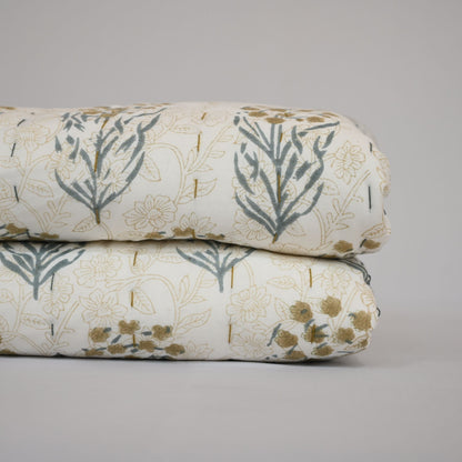 Cole Botanical Hand Block Printed Quilt