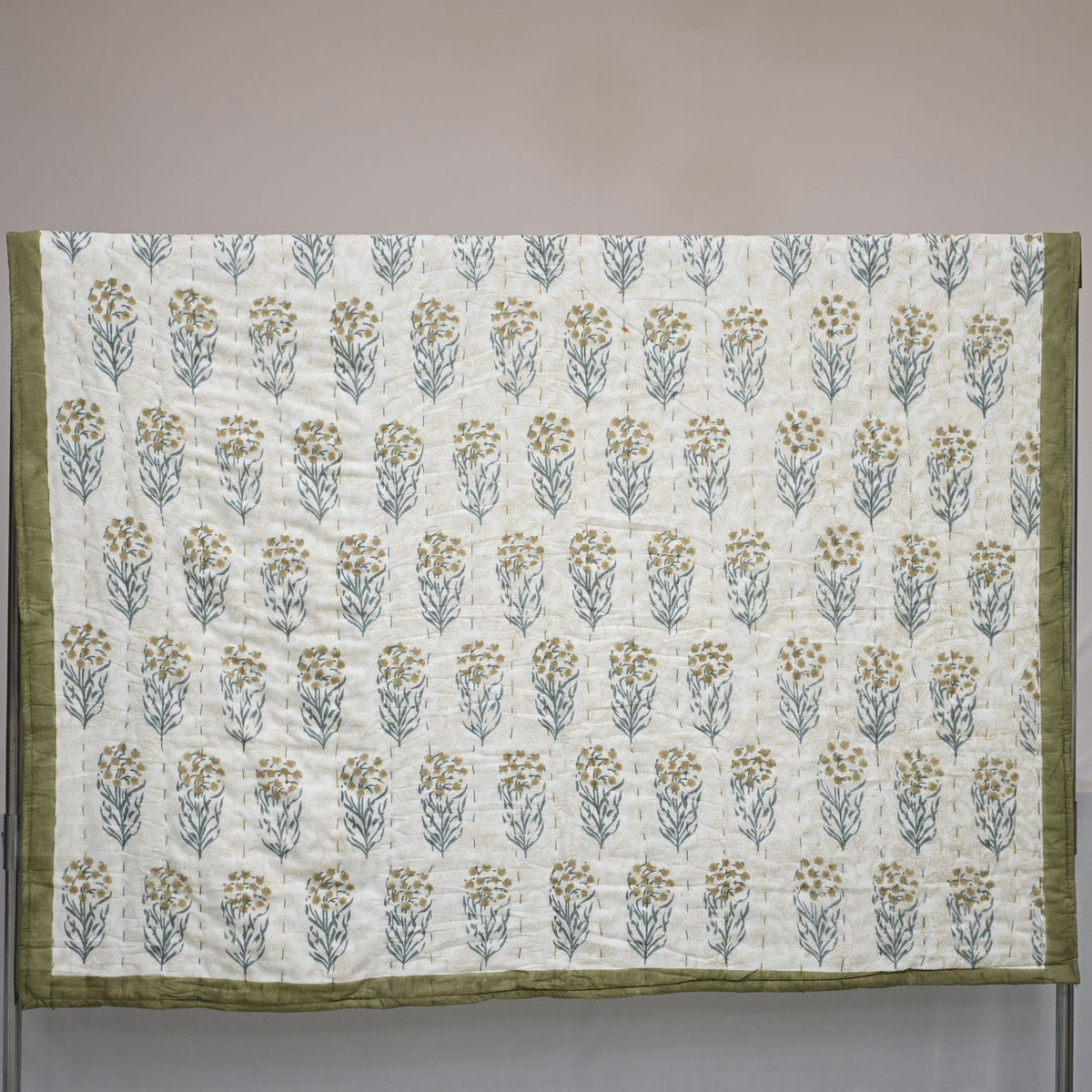 Cole Botanical Hand Block Printed Quilt