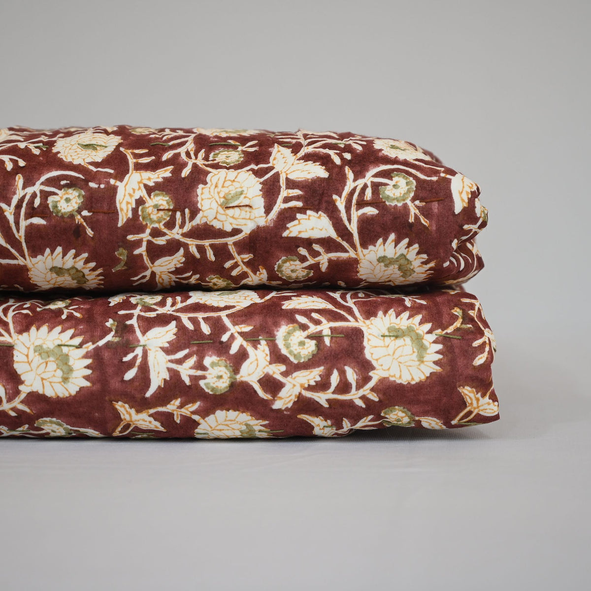 Damian Floral Hand Block Printed Quilt