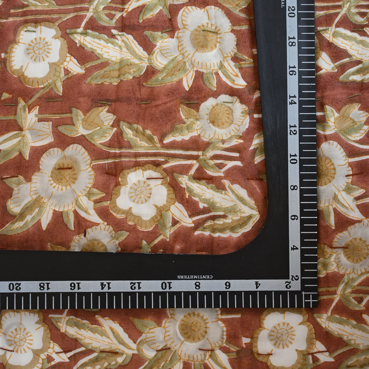 Tristan Floral Hand Block Printed Quilt