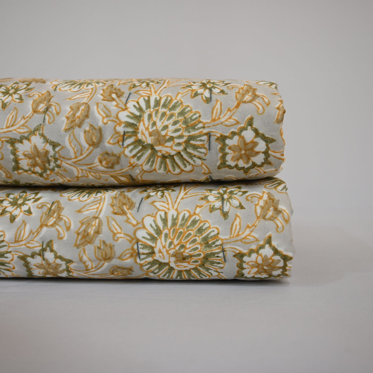 Gavin Floral Hand Block Printed Quilt