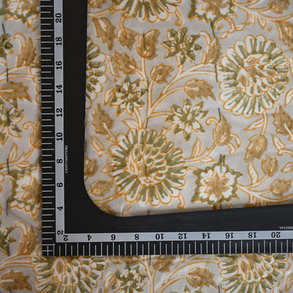 Gavin Floral Hand Block Printed Quilt