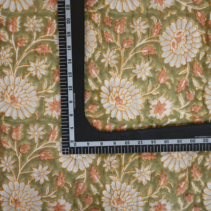 Gavin Floral Hand Block Printed Quilt