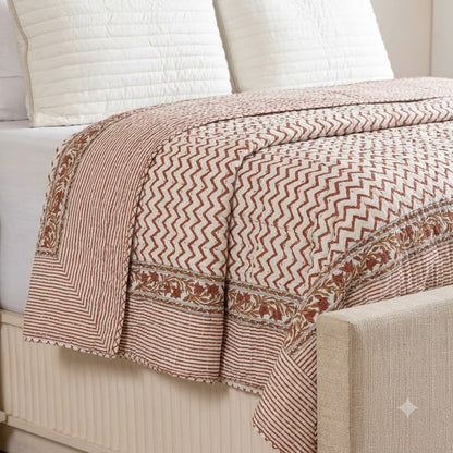 Liam Hand Block Printed Quilt