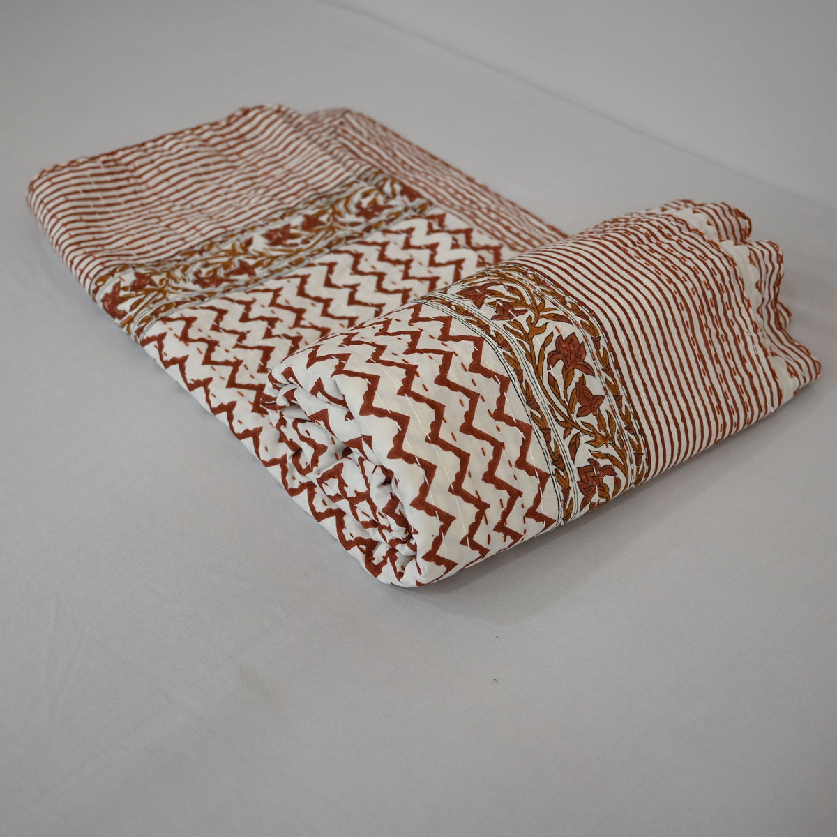 Liam Hand Block Printed Quilt